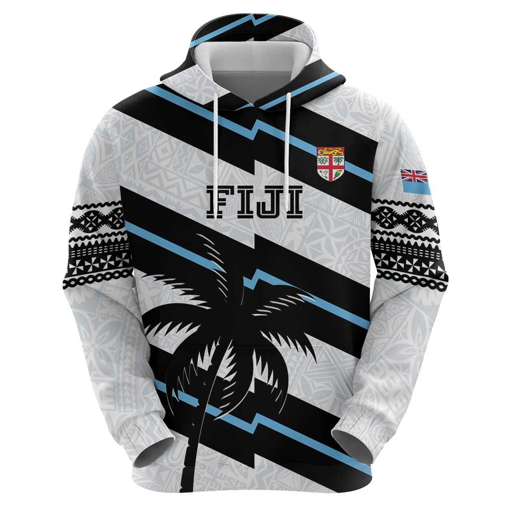 Custom Fiji 2024 Rugby Zip Hoodie Fijian Tapa Pattern - Wonder Print Shop