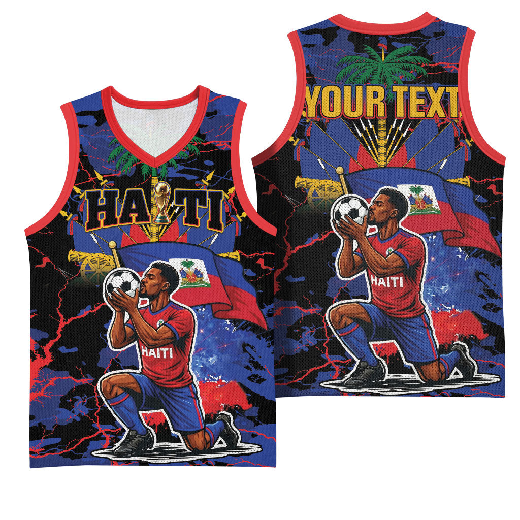Personalized Haiti Soccer Pride Basketball Jersey Ayiti Nan Mondyal 2026