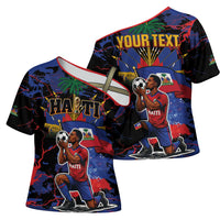 Personalized Haiti Soccer Pride Cross Shoulder Shirt Ayiti Nan Mondyal 2026