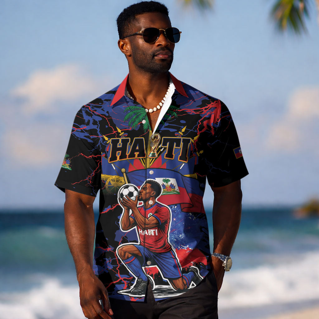 Personalized Haiti Soccer Pride Hawaiian Shirt Ayiti Nan Mondyal 2026 LT01
