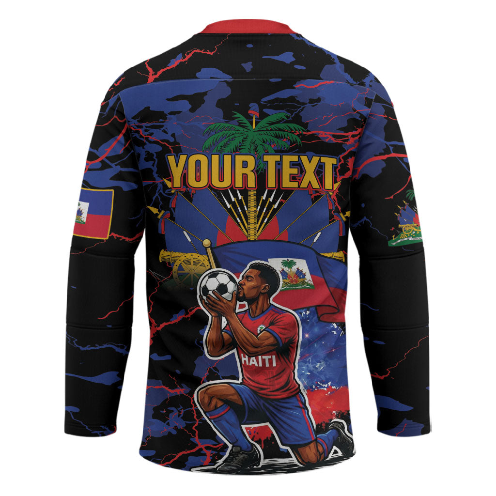 Personalized Haiti Soccer Pride Hockey Jersey Ayiti Nan Mondyal 2026