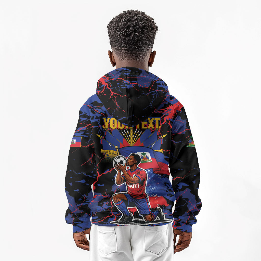 Personalized Haiti Soccer Pride Kid Hoodie Ayiti Nan Mondyal 2026