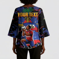 Personalized Haiti Soccer Pride Kimono Sleeve Blouse Ayiti Nan Mondyal 2026