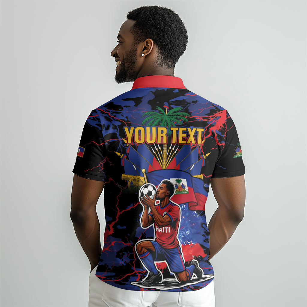 Personalized Haiti Soccer Pride Polo Shirt Ayiti Nan Mondyal 2026 LT01