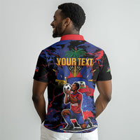 Personalized Haiti Soccer Pride Polo Shirt Ayiti Nan Mondyal 2026 LT01