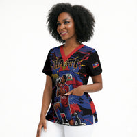 Personalized Haiti Soccer Pride Scrub Top Ayiti Nan Mondyal 2026