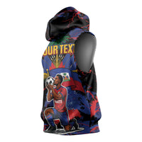 Personalized Haiti Soccer Pride Sleeveless Hoodie Ayiti Nan Mondyal 2026