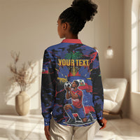 Personalized Haiti Soccer Pride Women Casual Shirt Ayiti Nan Mondyal 2026