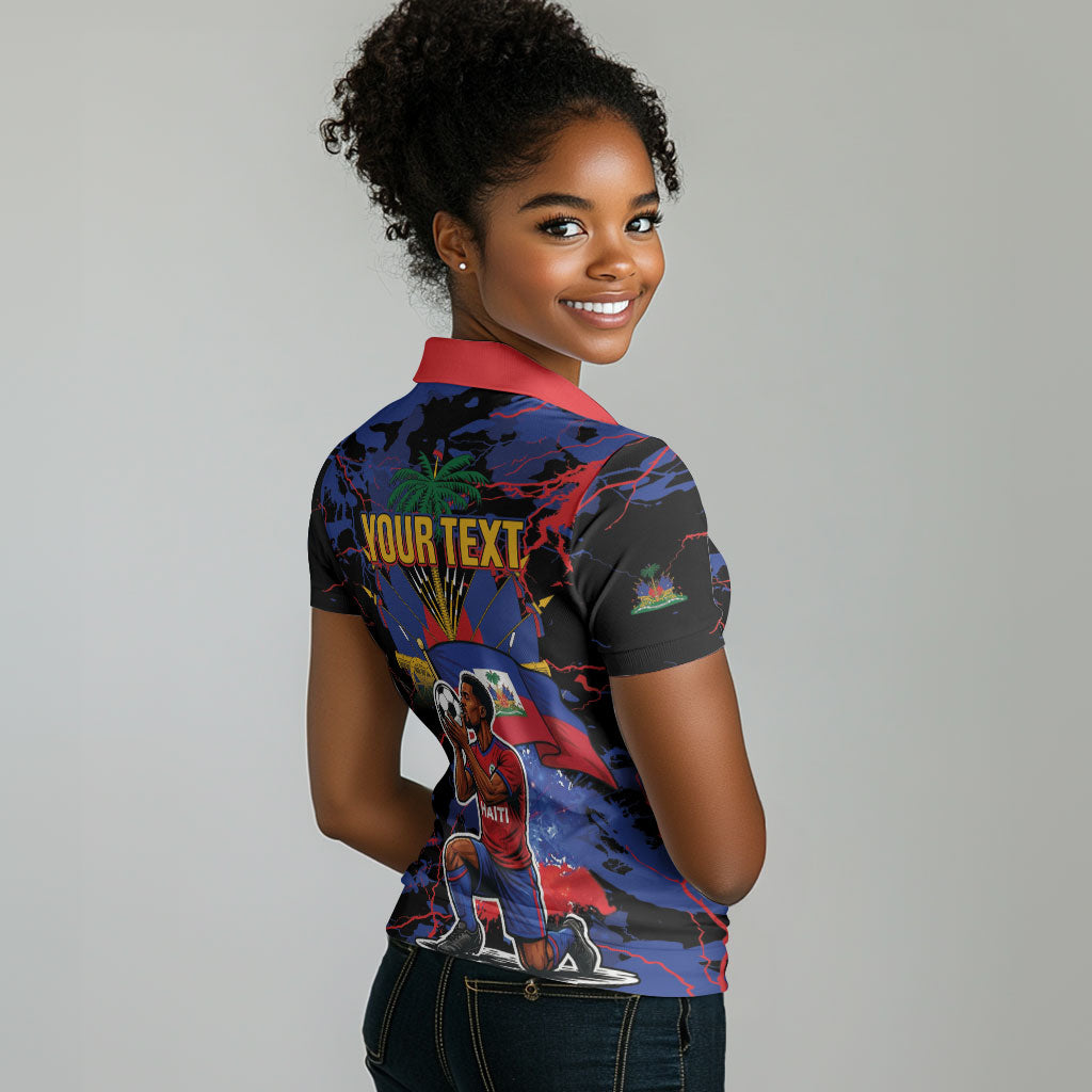 Personalized Haiti Soccer Pride Women Polo Shirt Ayiti Nan Mondyal 2026