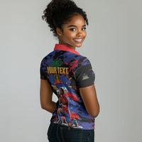 Personalized Haiti Soccer Pride Women Polo Shirt Ayiti Nan Mondyal 2026