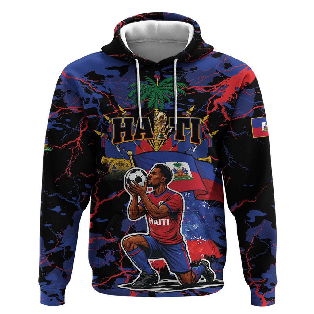 Personalized Haiti Soccer Pride Zip Hoodie Ayiti Nan Mondyal 2026