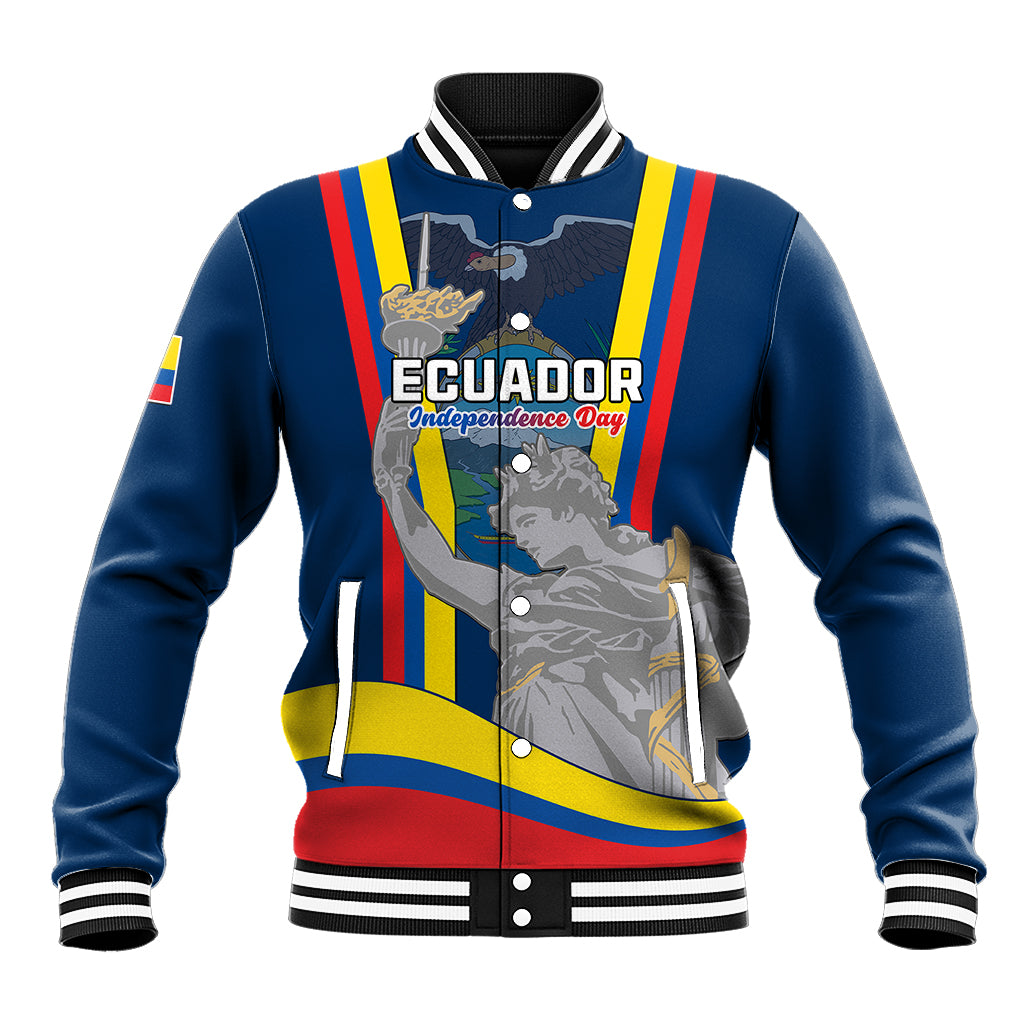 Ecuador Independence Day Baseball Jacket Monumento a la Independencia Quito 10th August - Wonder Print Shop