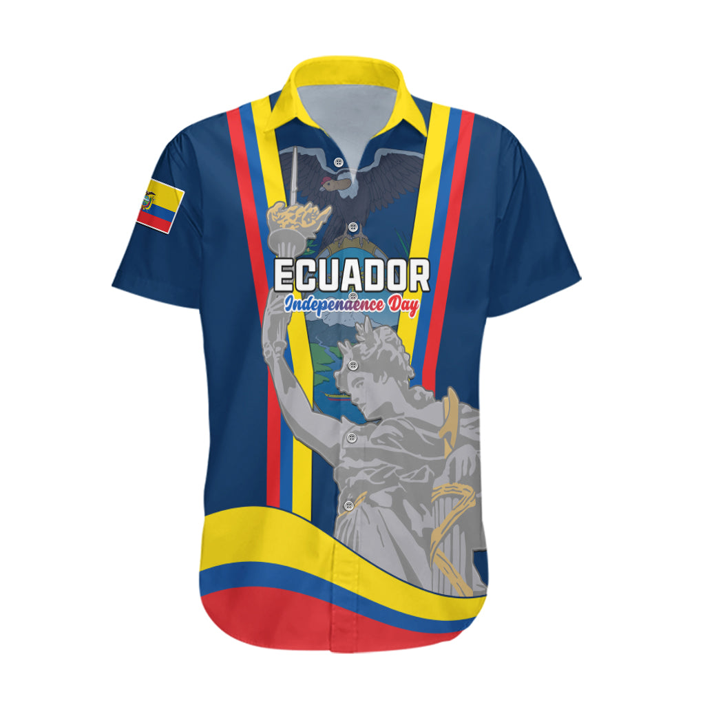 Ecuador Independence Day Hawaiian Shirt Monumento a la Independencia Quito 10th August - Wonder Print Shop
