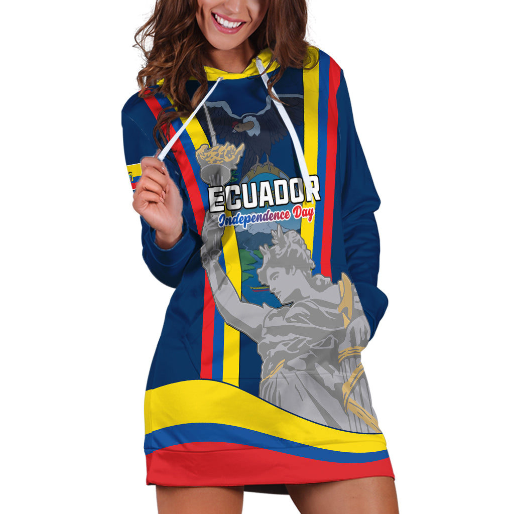 Ecuador Independence Day Hoodie Dress Monumento a la Independencia Quito 10th August - Wonder Print Shop