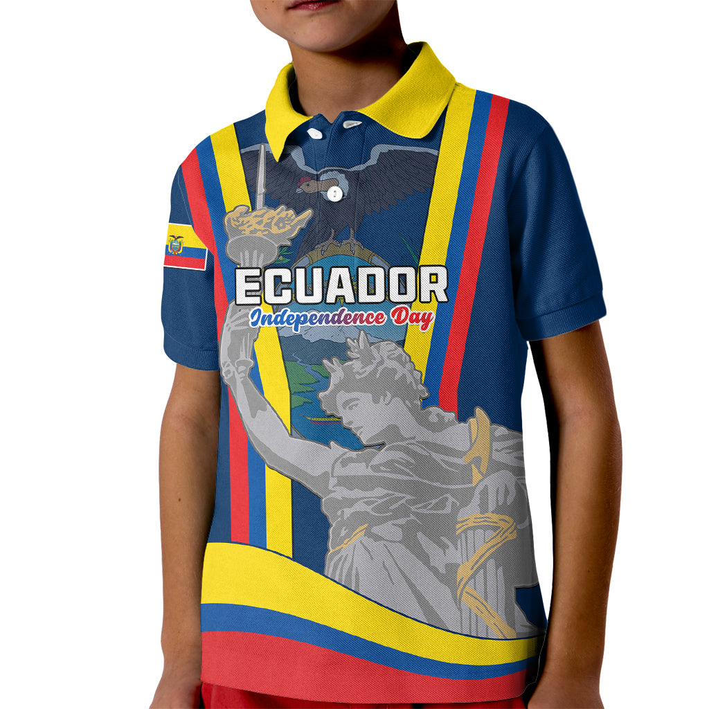Ecuador Independence Day Kid Polo Shirt Monumento a la Independencia Quito 10th August - Wonder Print Shop