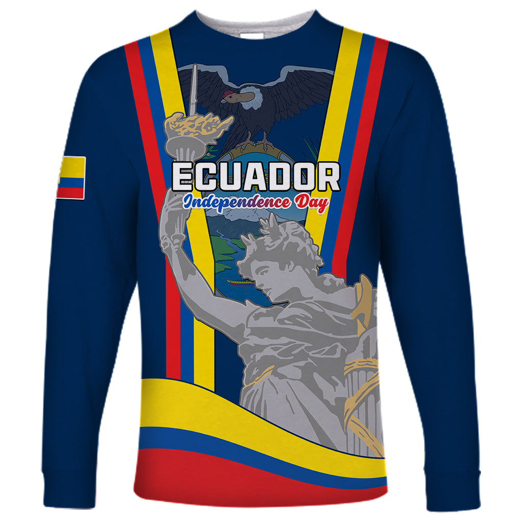 Ecuador Independence Day Long Sleeve Shirt Monumento a la Independencia Quito 10th August - Wonder Print Shop