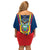 Ecuador Independence Day Off Shoulder Short Dress Monumento a la Independencia Quito 10th August - Wonder Print Shop