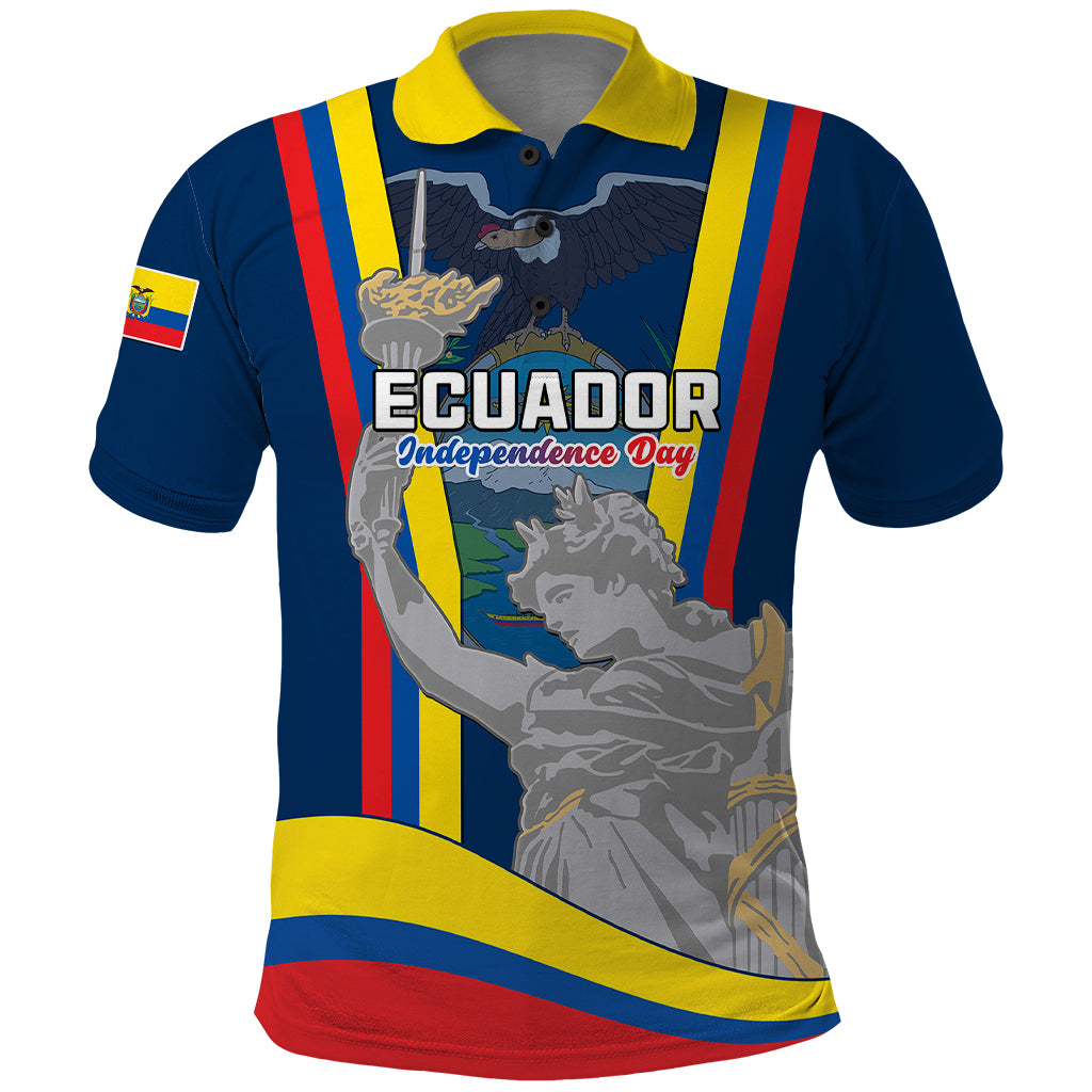 Ecuador Independence Day Polo Shirt Monumento a la Independencia Quito 10th August - Wonder Print Shop