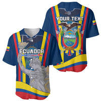 Custom Ecuador Independence Day Baseball Jersey Monumento a la Independencia Quito 10th August - Wonder Print Shop