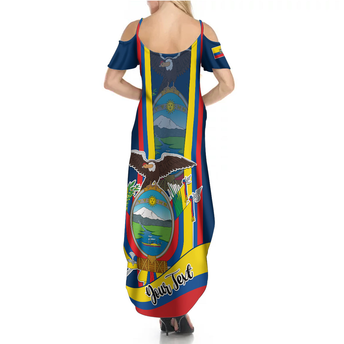 Custom Ecuador Independence Day Summer Maxi Dress Monumento a la Independencia Quito 10th August - Wonder Print Shop