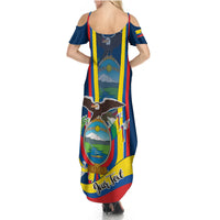 Custom Ecuador Independence Day Summer Maxi Dress Monumento a la Independencia Quito 10th August - Wonder Print Shop