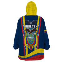 Custom Ecuador Independence Day Wearable Blanket Hoodie Monumento a la Independencia Quito 10th August - Wonder Print Shop