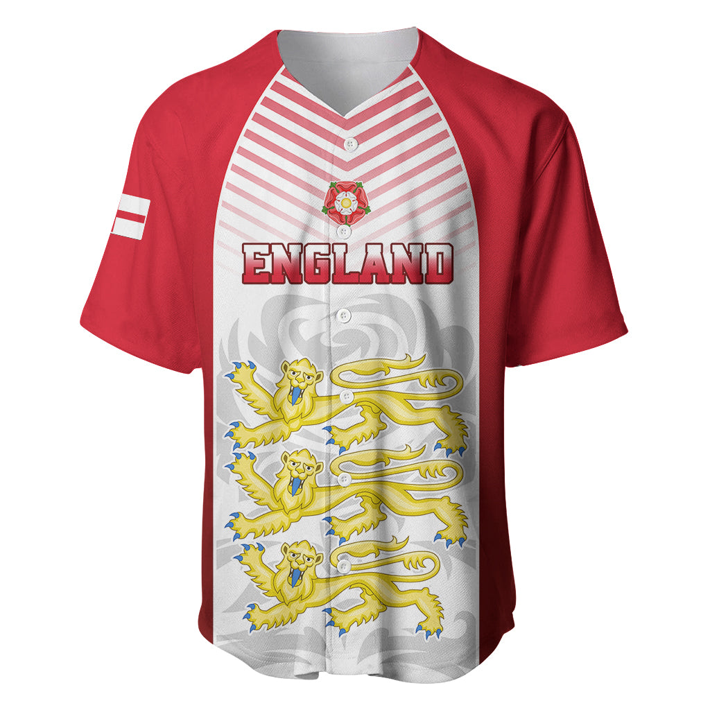 England Baseball Jersey Three Lions and Tudor Rose - Wonder Print Shop