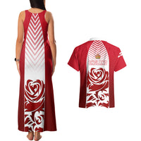 England Couples Matching Tank Maxi Dress And Hawaiian Shirt Three Lions and Tudor Rose - Wonder Print Shop