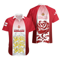 England Hawaiian Shirt Three Lions and Tudor Rose - Wonder Print Shop