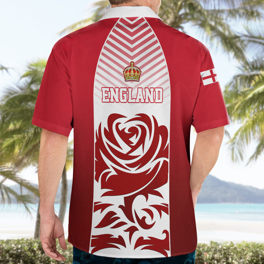 England Hawaiian Shirt Three Lions and Tudor Rose - Wonder Print Shop