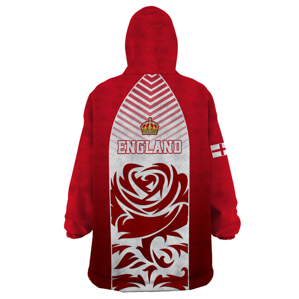 England Wearable Blanket Hoodie Three Lions and Tudor Rose - Wonder Print Shop