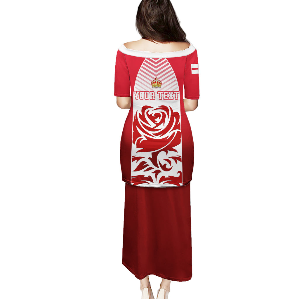 Personalised England Puletasi Three Lions and Tudor Rose - Wonder Print Shop