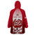Personalised England Wearable Blanket Hoodie Three Lions and Tudor Rose - Wonder Print Shop