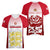 Personalised England Women V Neck T Shirt Three Lions and Tudor Rose - Wonder Print Shop