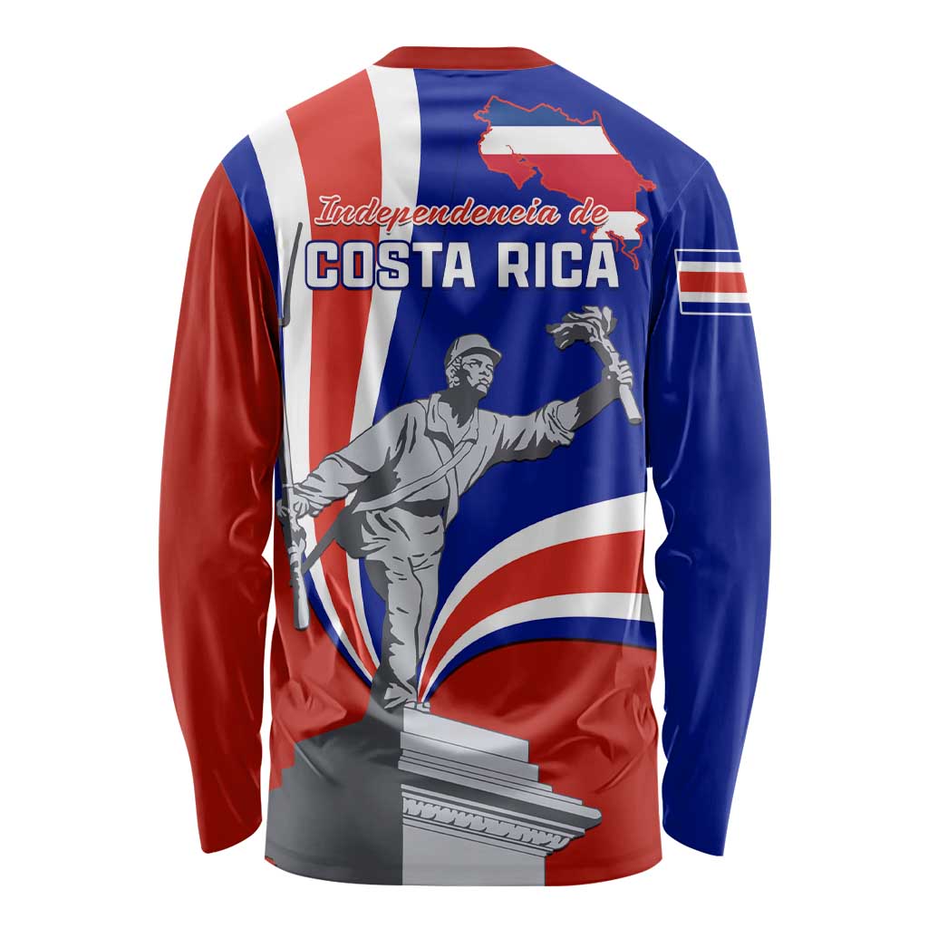 Costa Rica Independence Day Long Sleeve Shirt Juan Santamaria National Hero LT01