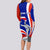 Personalised Costa Rica Independence Day Long Sleeve Bodycon Dress Juan Santamaria National Hero - Wonder Print Shop