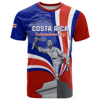 Personalised Costa Rica Independence Day T Shirt Juan Santamaria National Hero - Wonder Print Shop