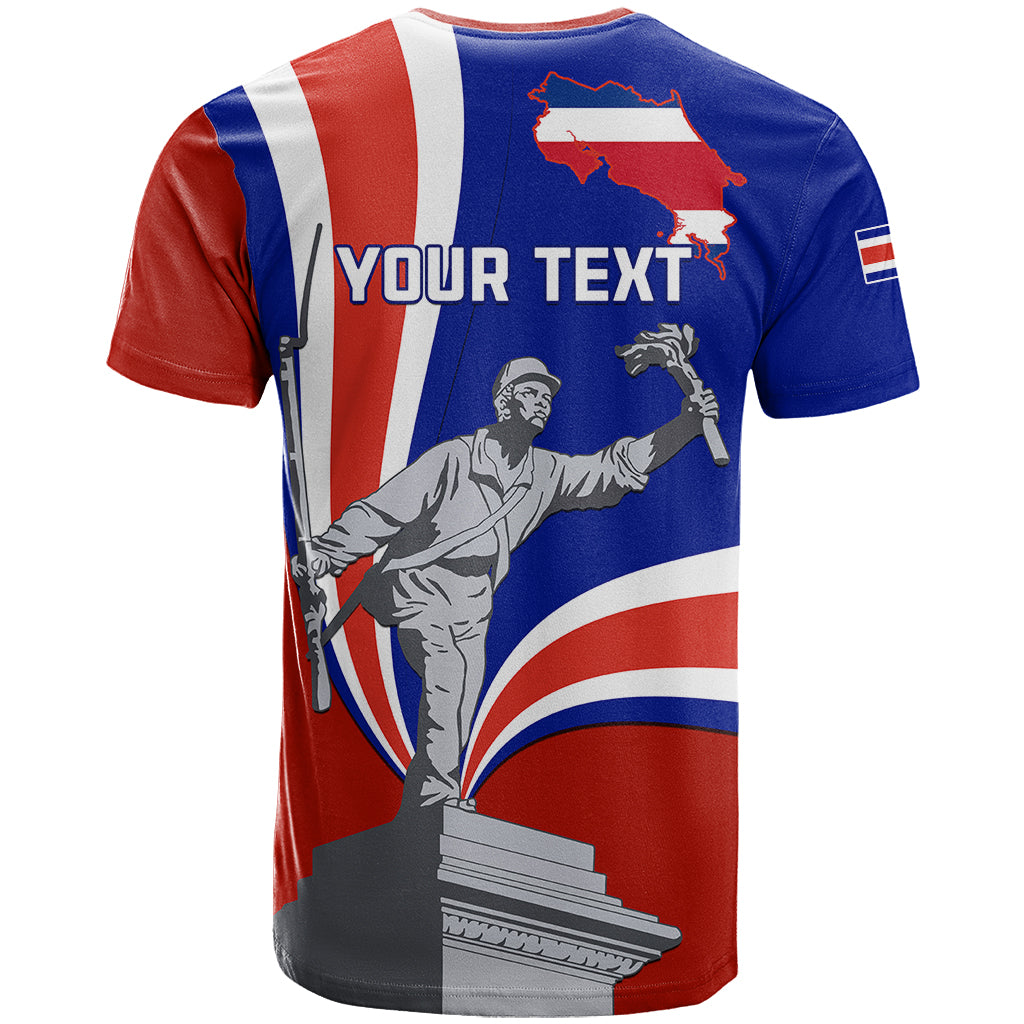 Personalised Costa Rica Independence Day T Shirt Juan Santamaria National Hero - Wonder Print Shop