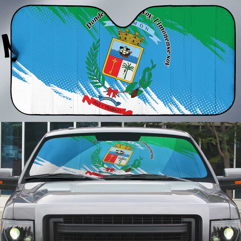 Costa Rica Limón Province Auto Sun Shade Donde Quiera Que Voy Limonense Soy - Wonder Print Shop