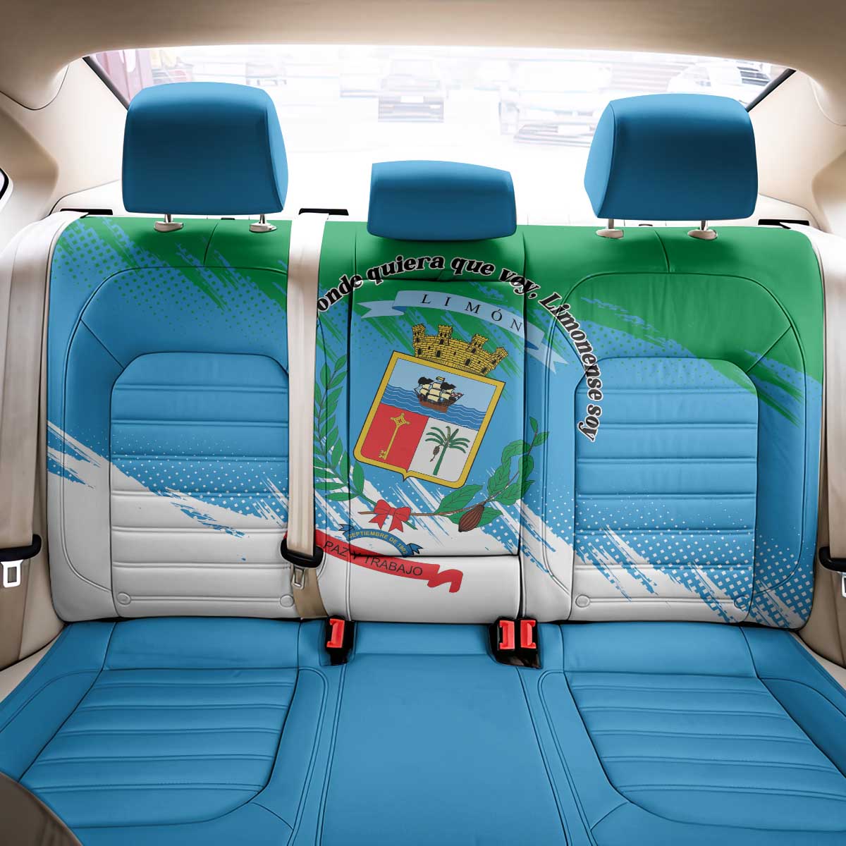Costa Rica Limón Province Back Car Seat Cover Donde Quiera Que Voy Limonense Soy - Wonder Print Shop