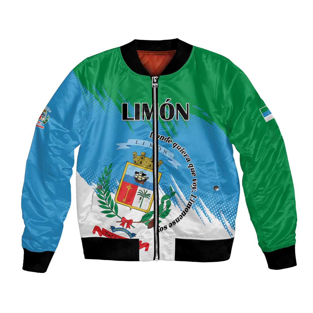 Personalized Costa Rica Limón Province Bomber Jacket Donde Quiera Que Voy Limonense Soy - Wonder Print Shop