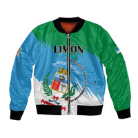 Personalized Costa Rica Limón Province Bomber Jacket Donde Quiera Que Voy Limonense Soy - Wonder Print Shop