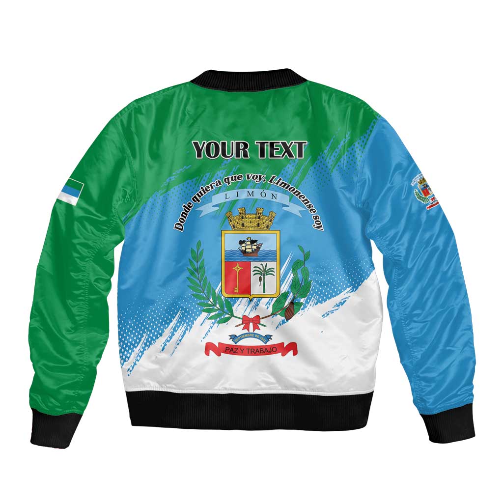 Personalized Costa Rica Limón Province Bomber Jacket Donde Quiera Que Voy Limonense Soy - Wonder Print Shop