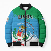 Personalized Costa Rica Limón Province Bomber Puffer Jacket Donde Quiera Que Voy Limonense Soy - Wonder Print Shop