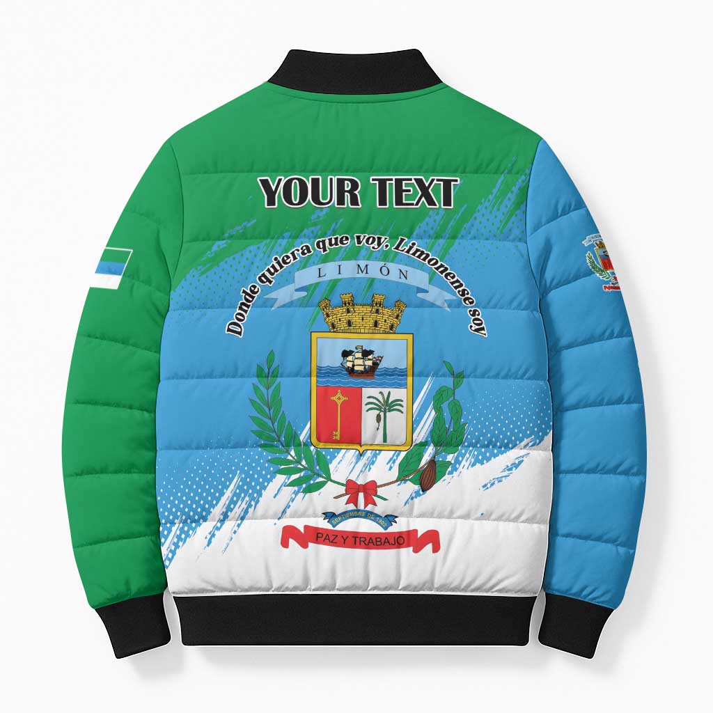 Personalized Costa Rica Limón Province Bomber Puffer Jacket Donde Quiera Que Voy Limonense Soy - Wonder Print Shop