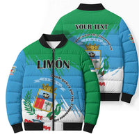 Personalized Costa Rica Limón Province Bomber Puffer Jacket Donde Quiera Que Voy Limonense Soy - Wonder Print Shop