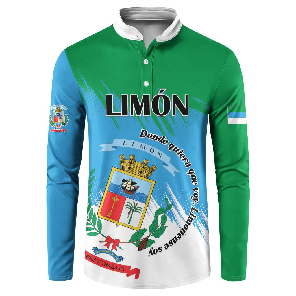 Personalized Costa Rica Limón Province Button Sweatshirt Donde Quiera Que Voy Limonense Soy - Wonder Print Shop