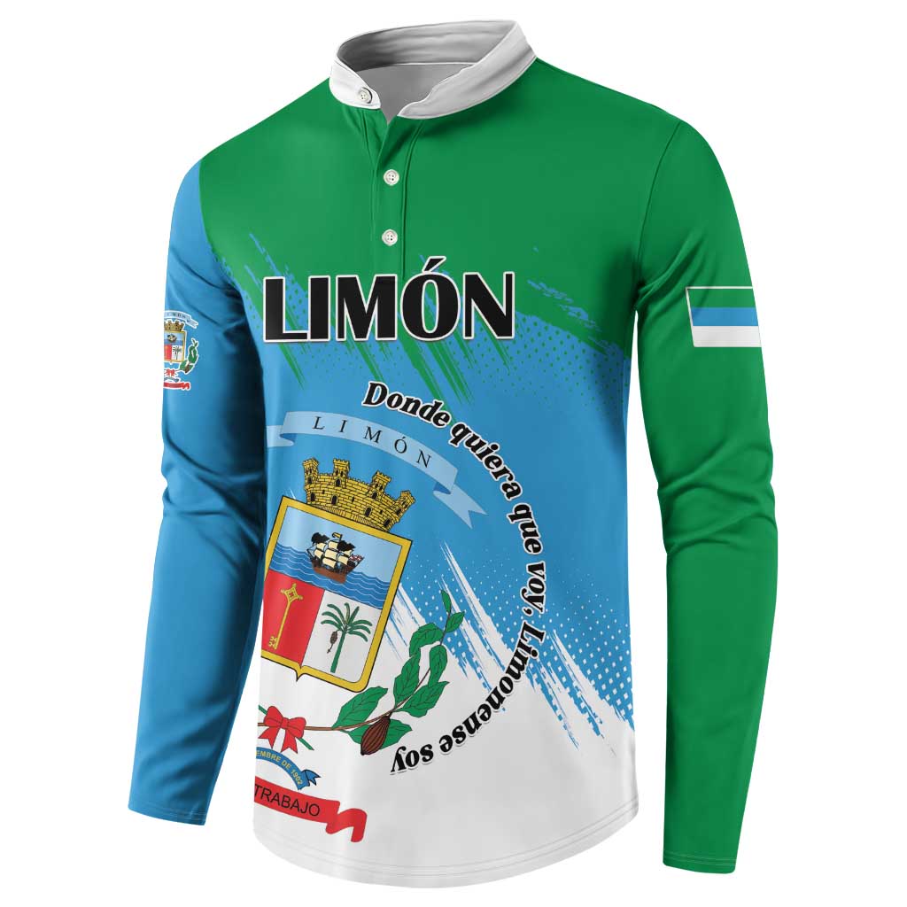 Personalized Costa Rica Limón Province Button Sweatshirt Donde Quiera Que Voy Limonense Soy - Wonder Print Shop