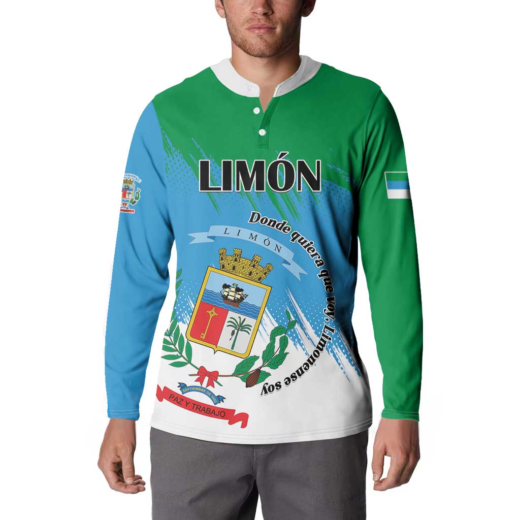 Personalized Costa Rica Limón Province Button Sweatshirt Donde Quiera Que Voy Limonense Soy - Wonder Print Shop