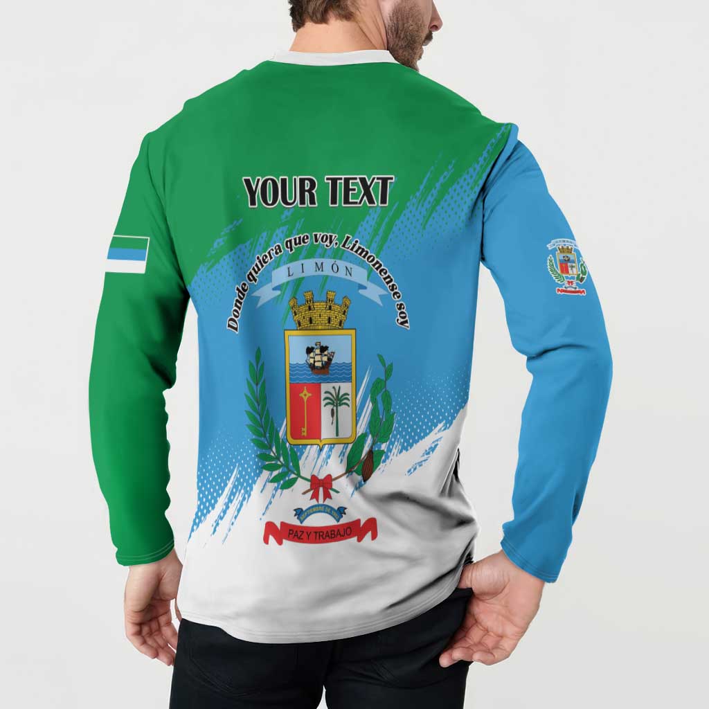 Personalized Costa Rica Limón Province Button Sweatshirt Donde Quiera Que Voy Limonense Soy - Wonder Print Shop